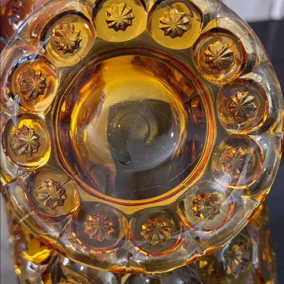 Amber Glass Compote Bowl - Picture 4 of 4